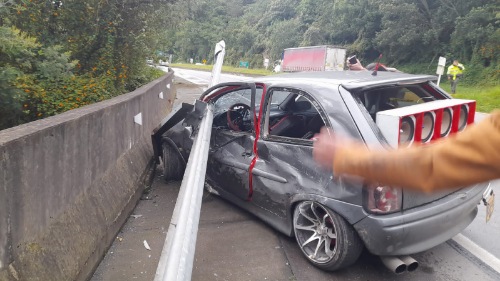 Accidente en la vía Bogotá-La Vega.