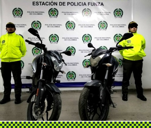 En Funza, Policía recuperó dos motocicletas que habían sido robadas en Bogotá.