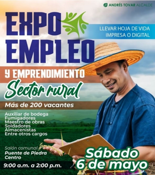 Expoempleo y Emprendimiento en el sector rural: más de 200 vacantes disponibles