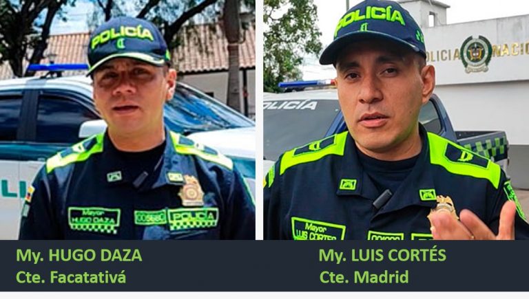 Nuevos comandantes de policía en Facatativá y Madrid, Cundinamarca