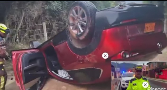 Una persona herida tras volcamiento de un vehículo en Tabio, Cundinamarca