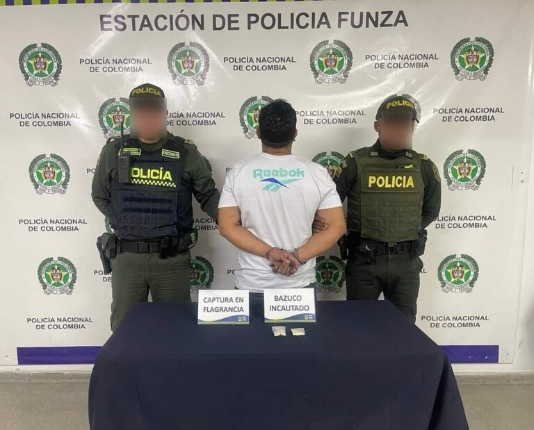 Capturado hombre en Funza por presunta venta de drogas en el sector comercial