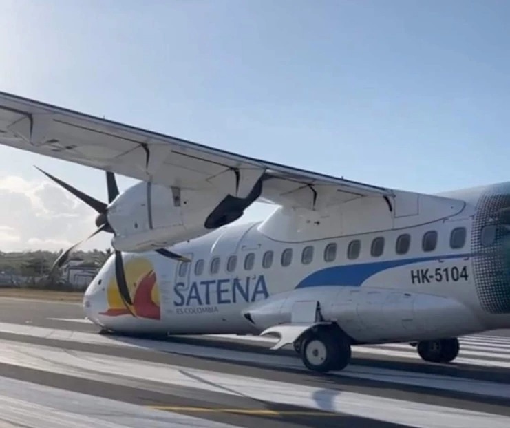 Avión de Satena sufre emergencia en San Andrés: perdió una llanta antes de despegar