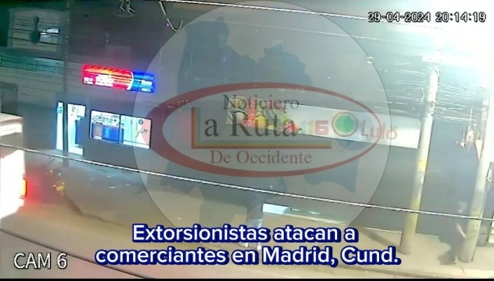 Inseguridad en Madrid (Cundinamarca): extorsionistas atacaron un negocio a tiros en el centro