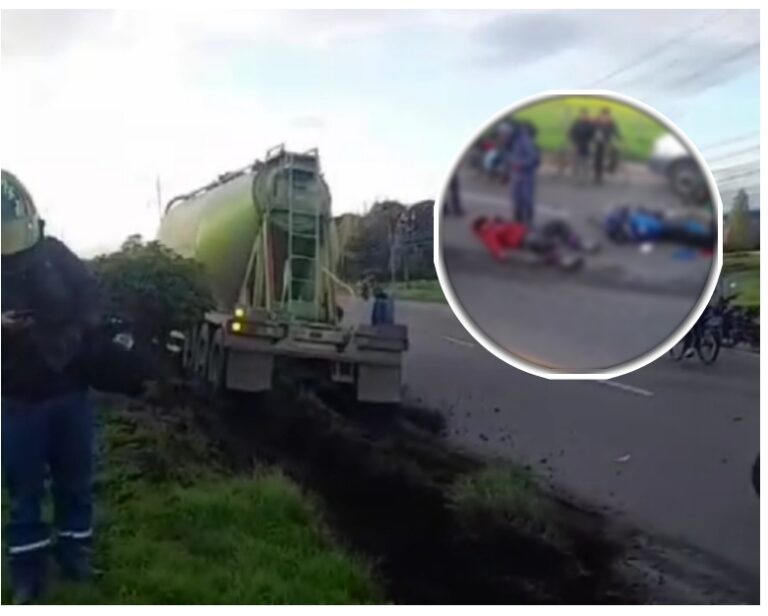 Motociclista herido en accidente de tránsito en la vía Siberia -Calle 80