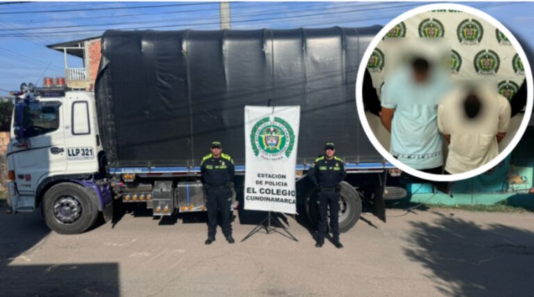Capturados dos hombres tras un robo de furgón en Bogotá