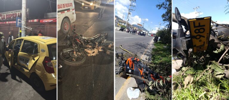 Menor de edad involucrado en accidente de tránsito entre tres hechos registrados en Facatativá