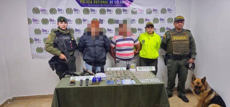 En Madrid: Capturan a dos extranjeros con armas y droga en allanamiento en el barrio San José