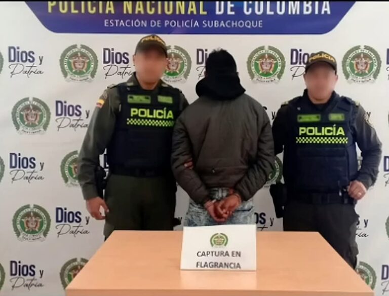 Capturan a hombre por violencia intrafamiliar en Subachoque
