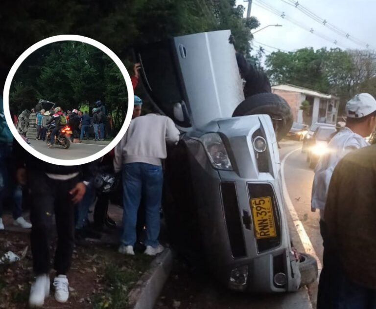 Mujer herida tras volcamiento de un vehículo en la vía Facatativá-El Rosal