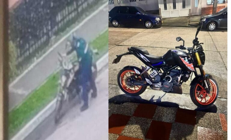 En video: Ladrones se llevan una moto en Madrid, Cundinamarca