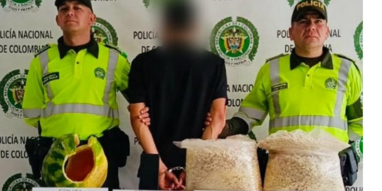 Insólito: transportaba base de coca camuflada en sandías en la vía Villavicencio–Bogotá