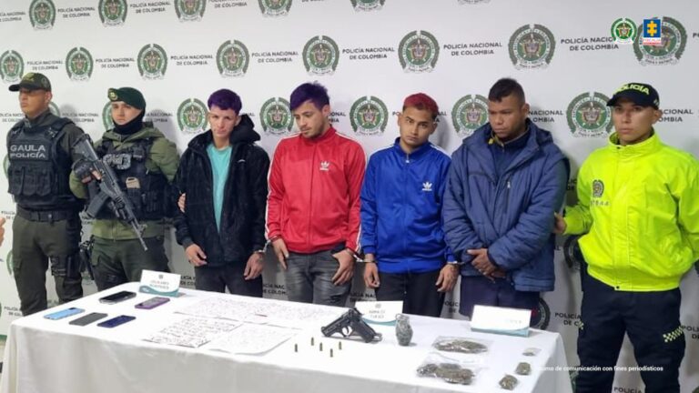 Capturan a cuatro presuntos extorsionistas del grupo ‘Los Satanás’ en Soacha