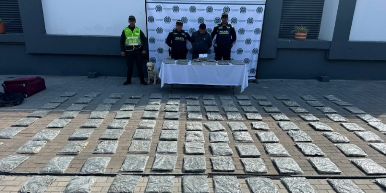 Capturado con 76 kilos de marihuana en un bus intermunicipal en Sibaté