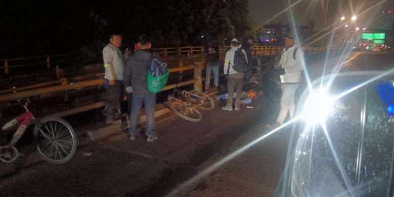 Congestión vehicular por fatal accidente de tránsito en la calle 80, ingreso a Bogotá