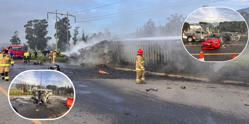 Choque múltiple en peaje de Casablanca deja dos muertos y 19 heridos en Cundinamarca