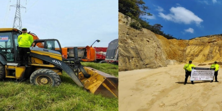 Duro golpe a la minería ilegal: incautan maquinaria y bienes millonarios en Cundinamarca