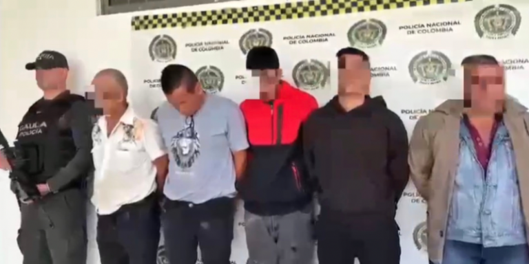 Capturan a seis presuntos miembros de ‘Los Stone’, señalados de extorsión y secuestro en Cundinamarca