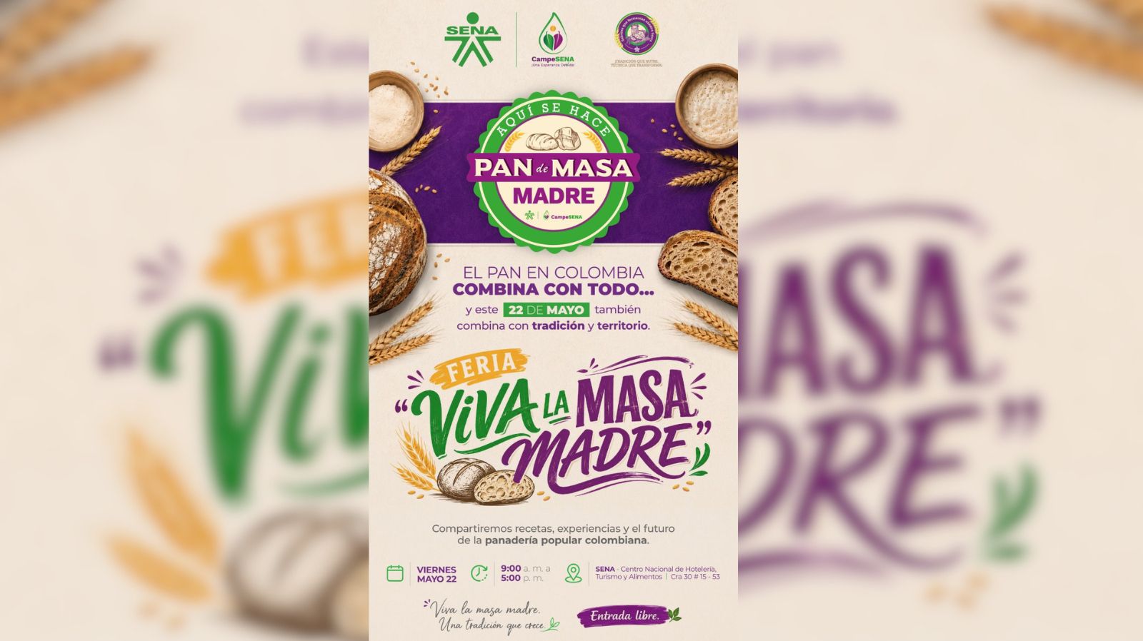 ‘Viva la masa madre’, la feria del SENA para impulsar la panadería campesina y popular en Colombia
