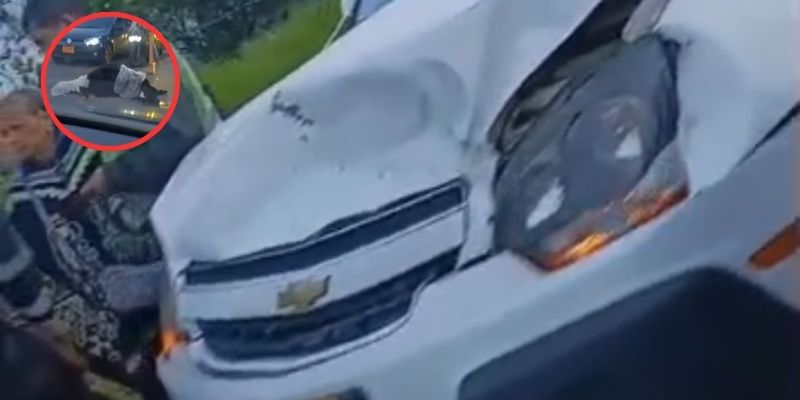 Accidente en Funza: vehículo atropelló a una vaca en la vía perimetral